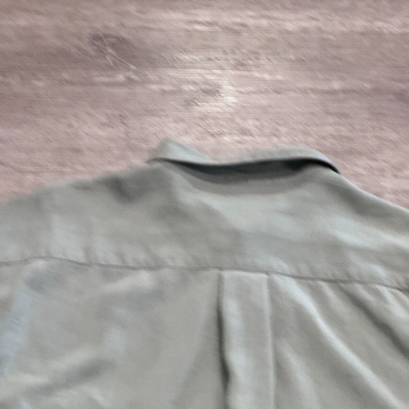 Vintage Tommy Bahama Shirt Mens Large Green Plaid Hawaiian Short Sleeve Silk - Picture 6 of 8